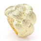 Toscana Italiana 18K Gold Plated "Treccia" Textured Woven Statement Ring
