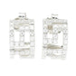 Sorrento Italian Silver 1.44 DEW Simulated Diamond Greek Key J-Hoop Earrings