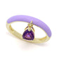 18K Gold Plated Choice of Enamel & Gemstone Charm Ring
