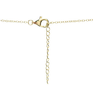 18K Gold Plated 0.19ctw Neon Apatite, Zircon & Enamel Hamsa Pendant w/ Chain