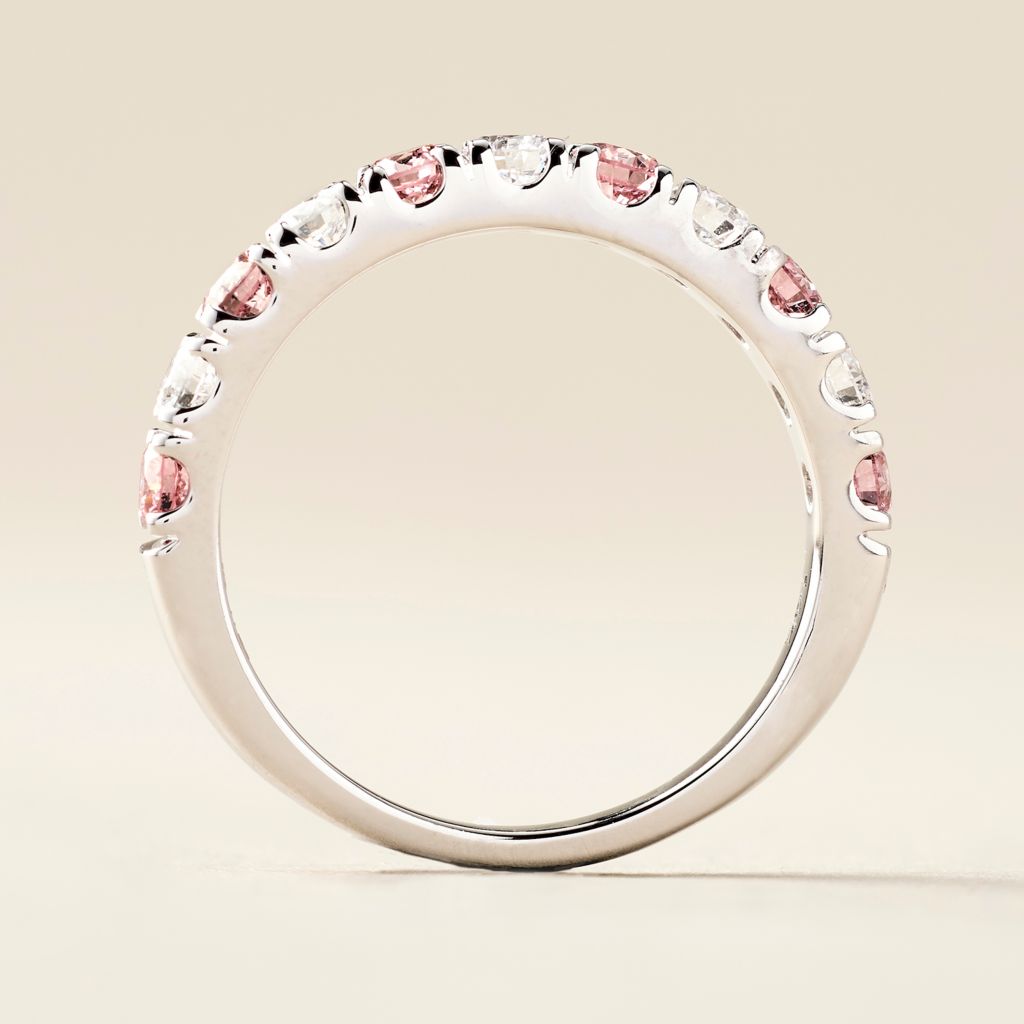 Peace Jewelers 14K Gold 1.00ctw Pink & White Lab Grown Diamond Ring