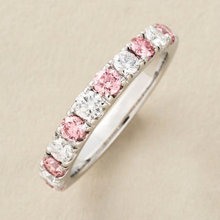 Peace Jewelers 14K Gold 1.00ctw Pink & White Lab Grown Diamond Ring