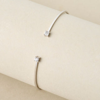 Peace Jewelers 14K Gold 0.30ctw Round Lab Grown Diamond Flex Bangle Bracelet