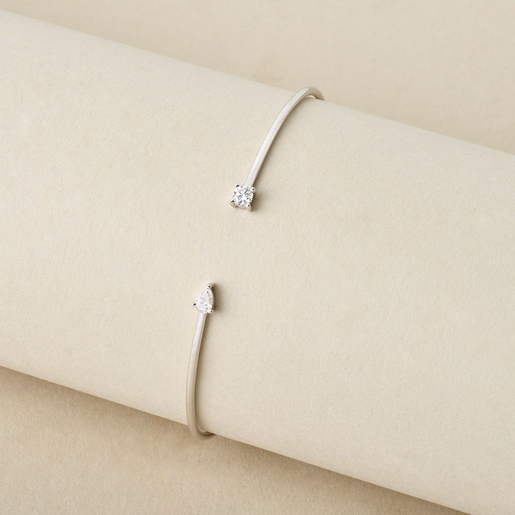 Peace Jewelers 14K Gold 0.30ctw Pear & Round Lab Grown Diamond Bracelet