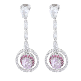 Gem Treasures 6.46ctw Kunzite & Gemstone Dangle Earrings