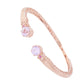 Gem Treasures 2.86ctw Kunzite & Rhodolite Garnet Cuff Bracelet
