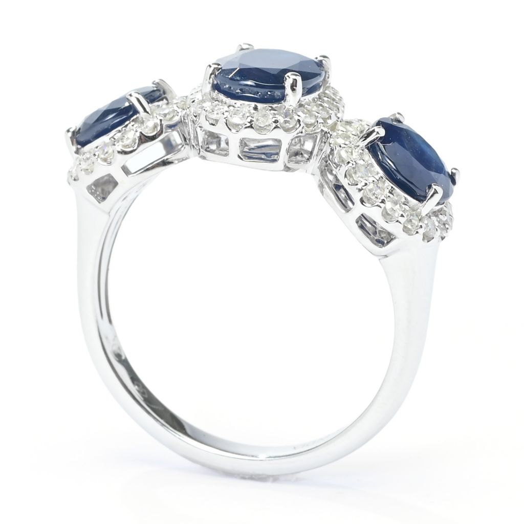 Gem Treasures 14K Gold Choice of Gemstone & Diamond Halo Ring