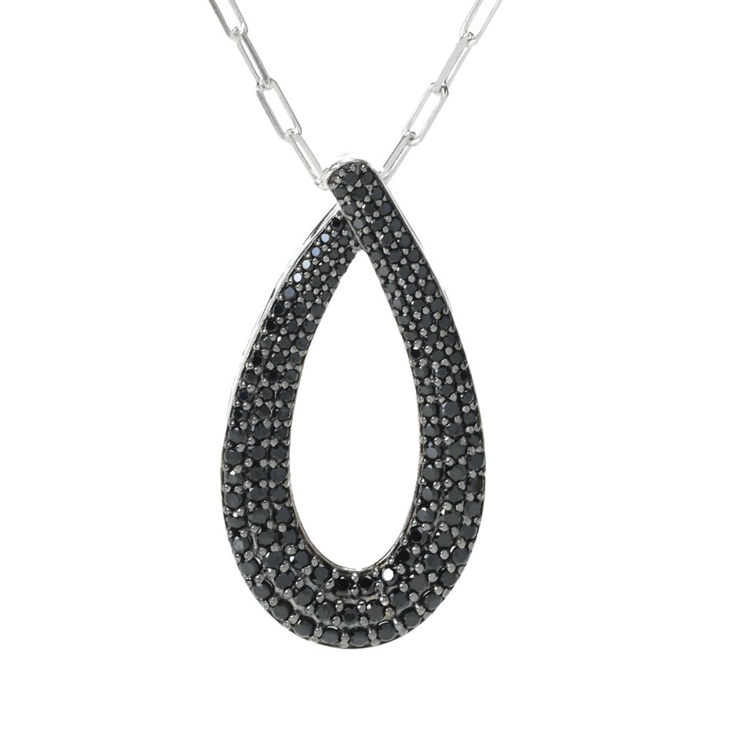Gem Treasures Sterling Silver Choice of Gem Teardrop Pendant w/ Chain