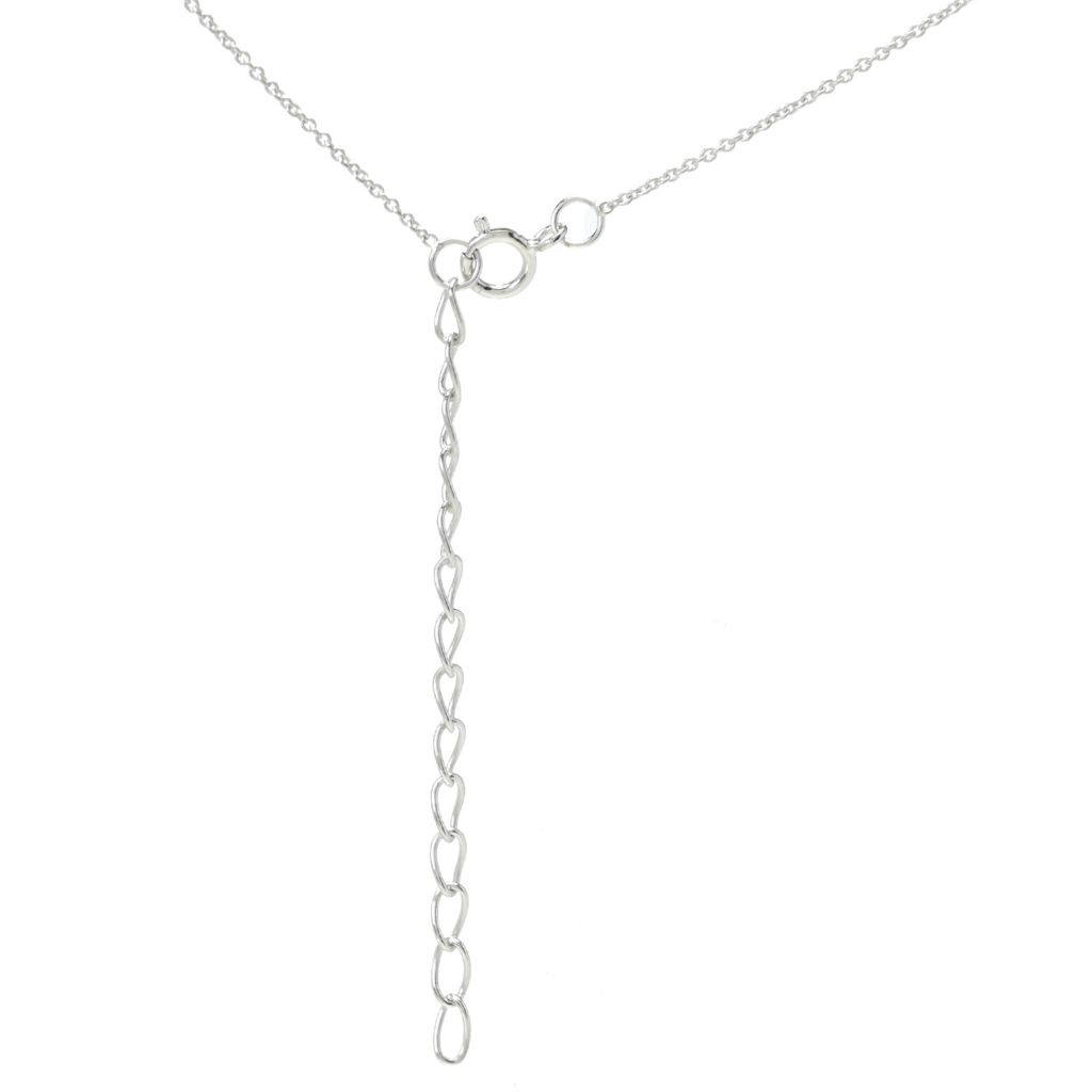 Diamond Treasures 14K White Gold 0.75ctw Purple Diamond Triple Cluster Necklace