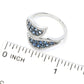 Gem Treasures 1.28ctw Ceylon Sapphire & Zircon Wave Bypass Ring