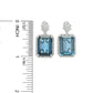 Gem Treasures 30.90ctw Octagon Cut London Blue Topaz & Gem Earrings