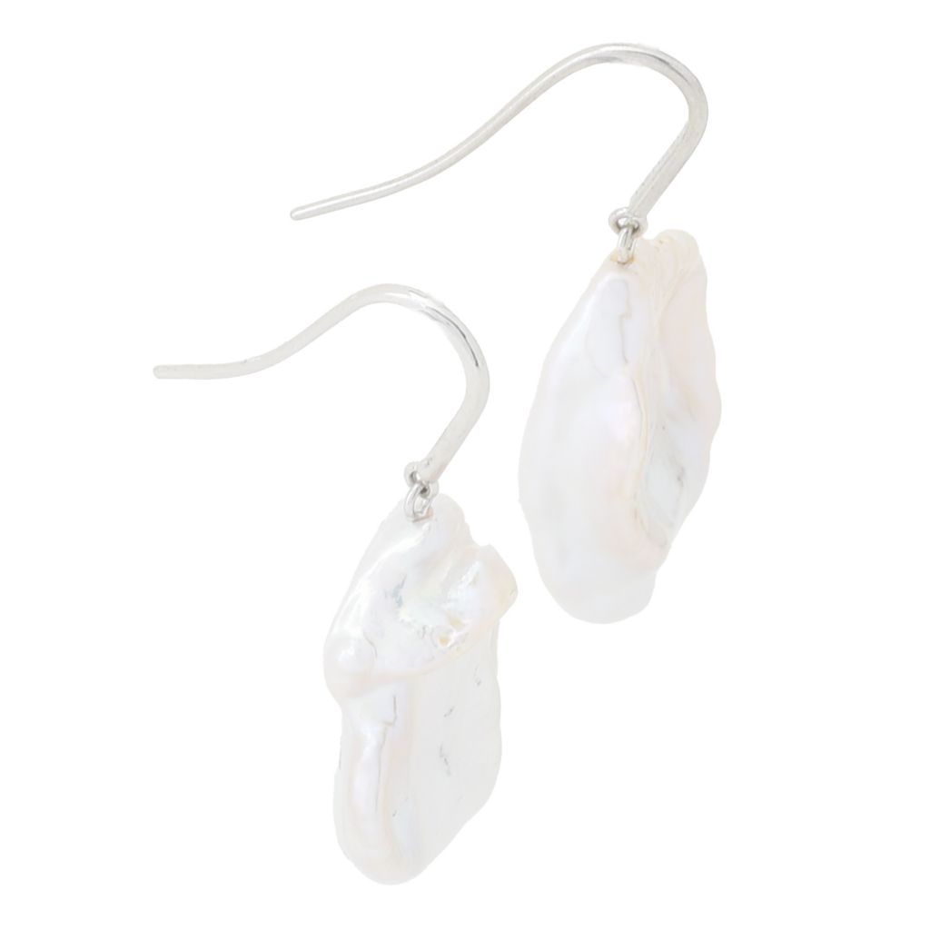 Imperial Pearl Freshwater Cultured Keshi Pearl 1.25" Drop Earrings