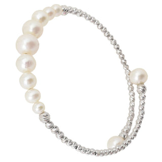 Imperial Pearl Freshwater Cultured Pearl Graduated Bead Cuff Bracelet