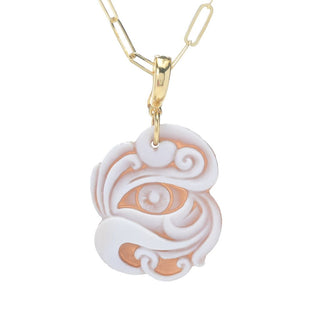 Cameo Italiano 18K Gold Plated Choice of Motif Pendant w/ Chain