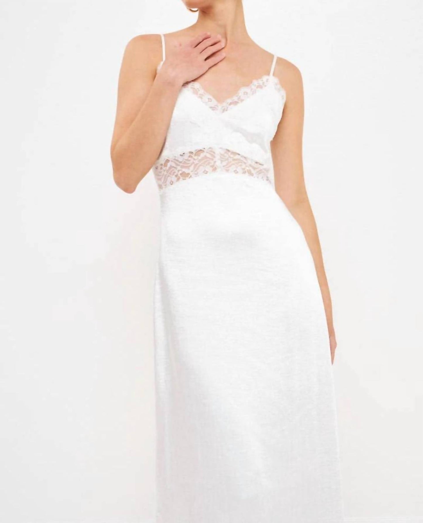 2.7 August Apparel - Lace Maxi Slip Dress