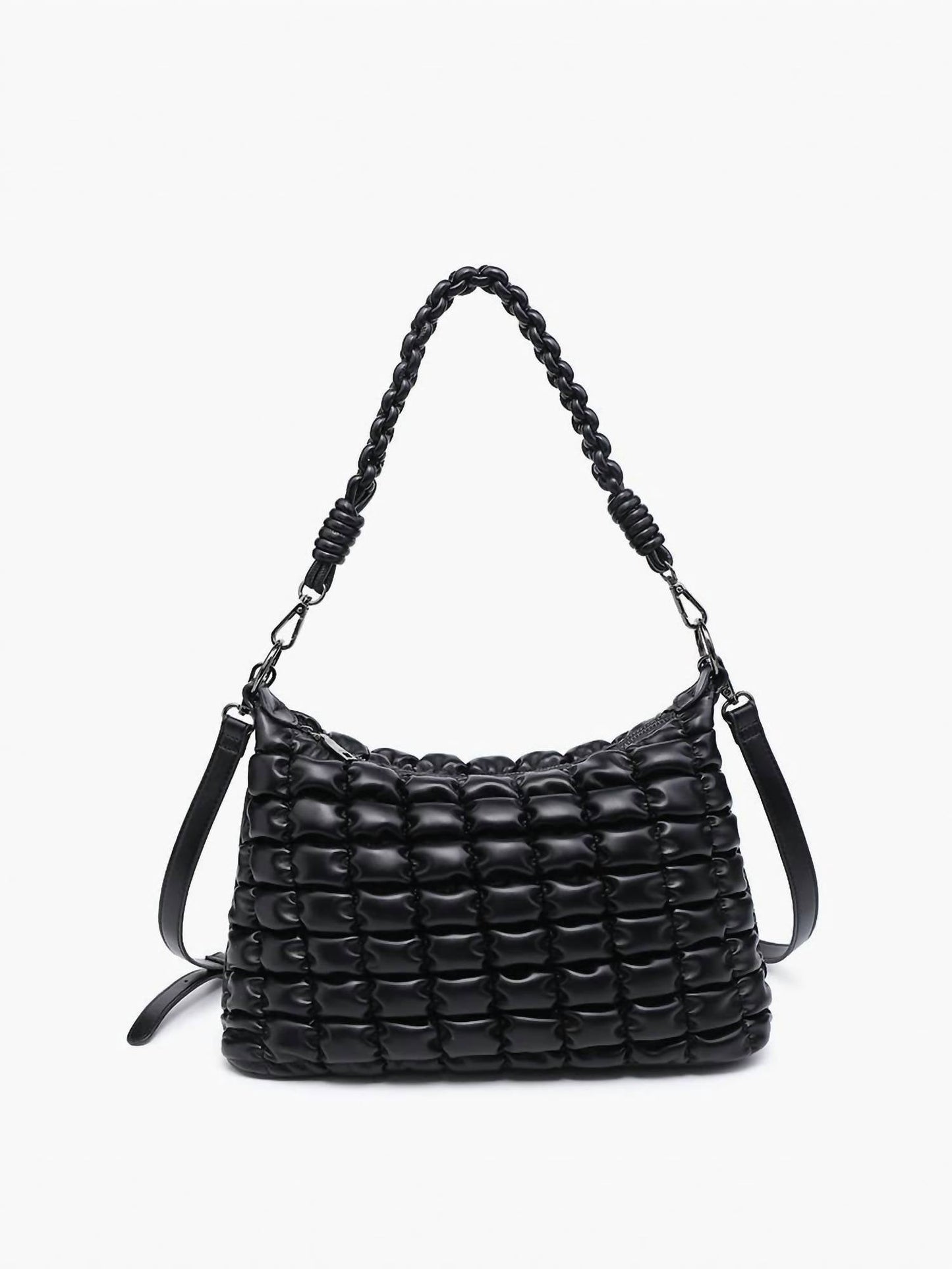 Jen & Co. - Women's Jacqueline Puffer Shoulder Bag With Macrame Strap