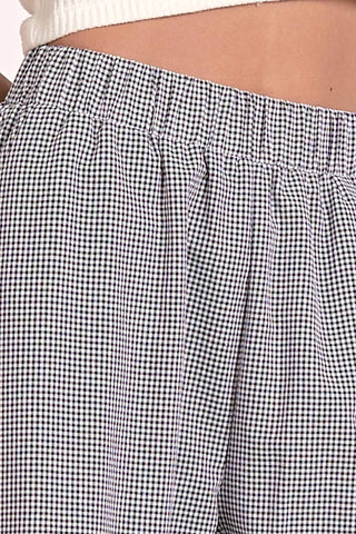 Elan - Gingham Wide Leg Pants