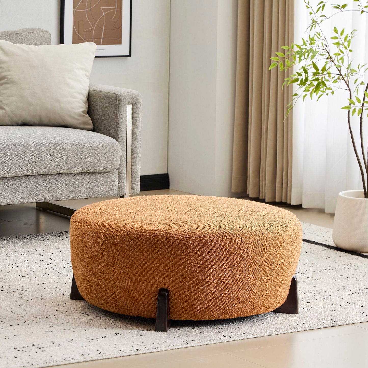 Modish Round Ottoman
