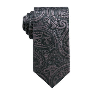 RYAN SEACREST Mens Purple Paisley Gardenia Paisley Silk Slim Neck Tie