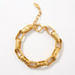 La Vie Parisienne - Hammered Chain Link Bracelet
