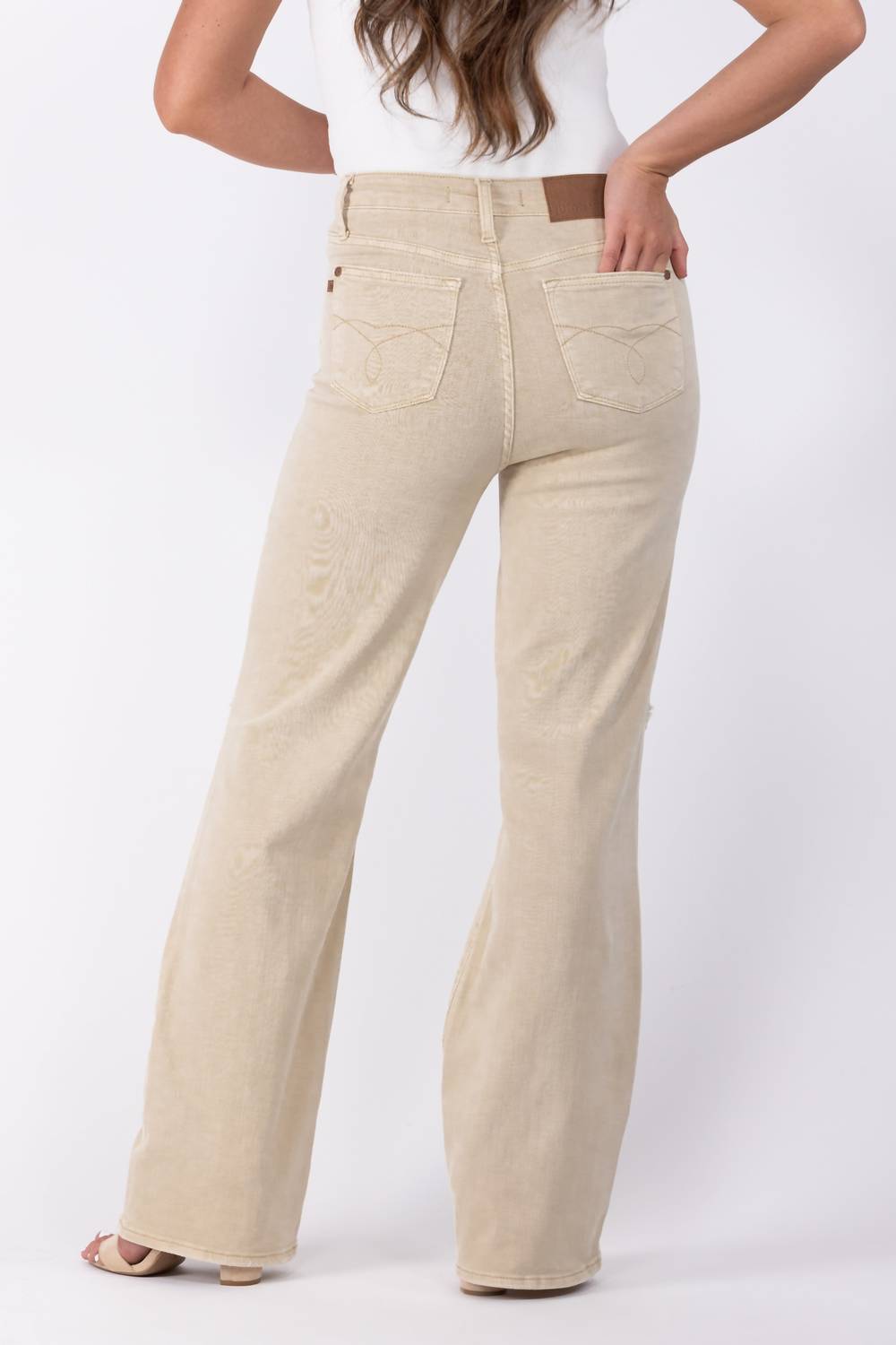 Judy Blue - High-Rise Garment Dyed Destroy 90's Straight Leg Denim