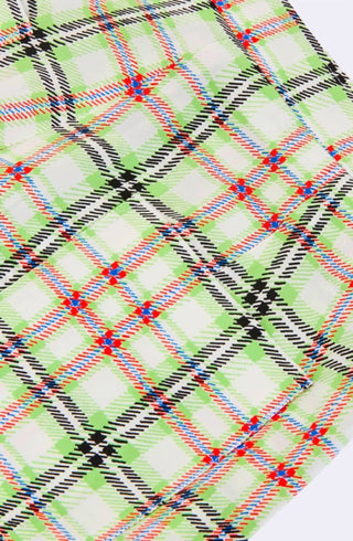 Topshop - Gingham Print High Rise Silk Pants