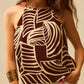 Q2 - Palm Print Halter Top