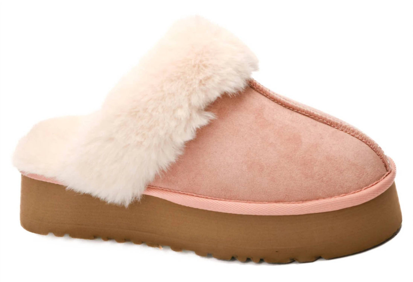 Corkys Footwear - Women's Cuddle Up Faux Suede Platform Slipper