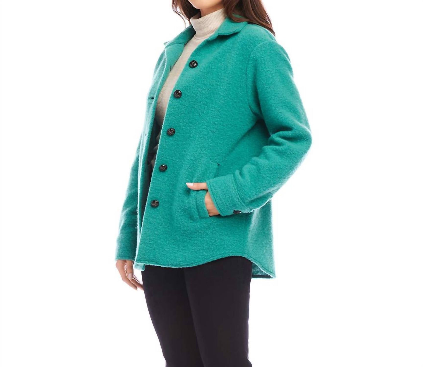 Karen Kane - Petite Size Brushed Shirt Jacket