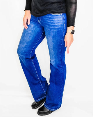 Risen - Women's Mid Rise Long Straight Jeans - Plus