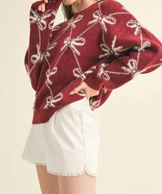 &Merci - Becca Ribbon Knit Pattern Sweater