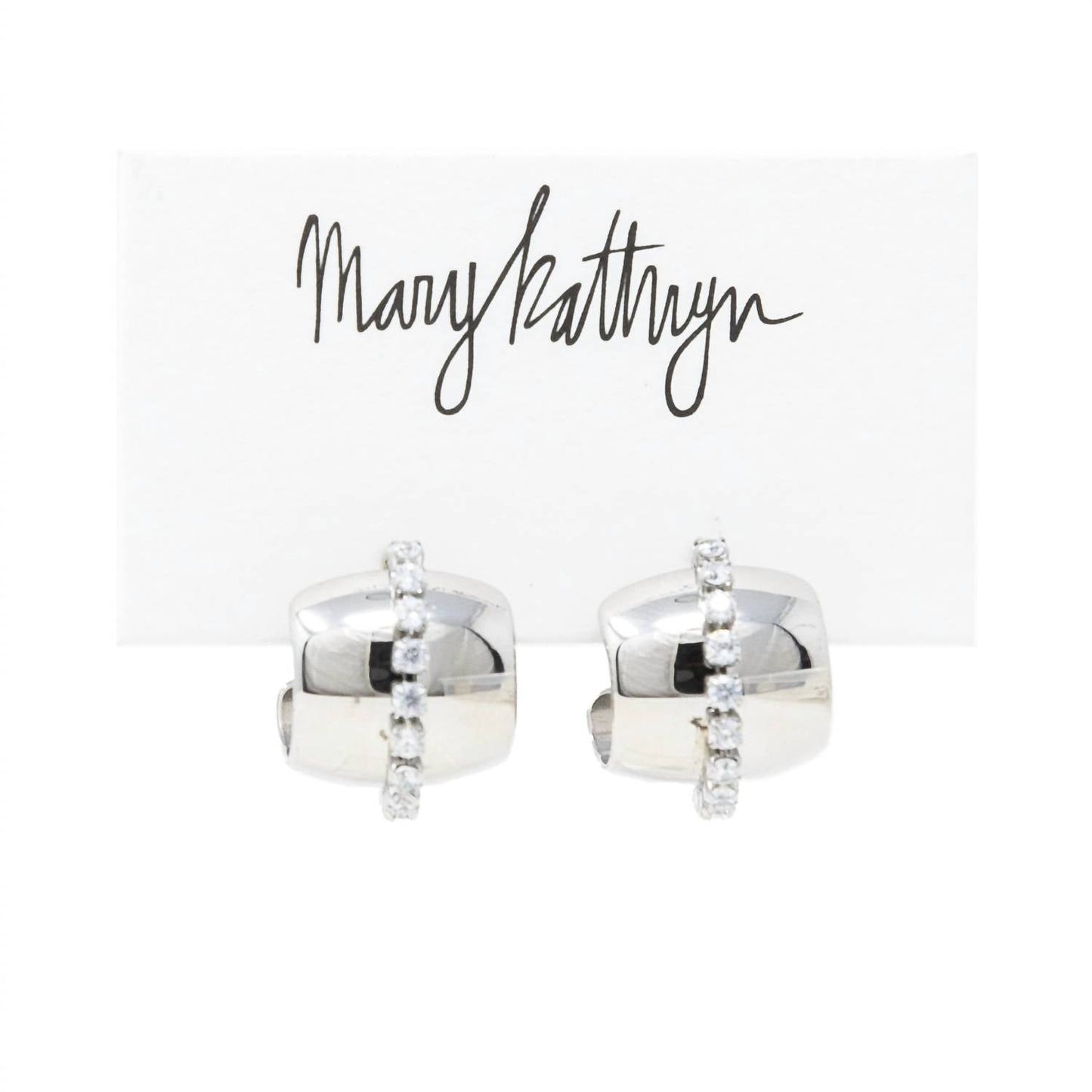 Mary Kathryn Designs - Women Clara Chunk Cz Hoop Earrings