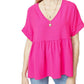 Entro - Textured Babydoll Top