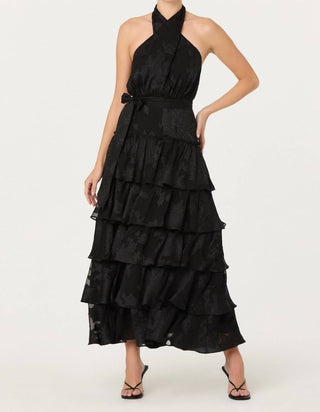 Astr - Adamaris Tiered Halter Maxi Dress