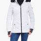 London Fog - Zip-front Puffer Jacket With Removable Faux Fur Trimmed Hood