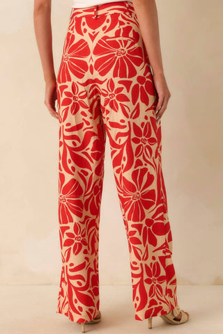 Aylaya - Floral Print Linen Blend Key West Pants