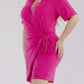 Karen T Design - Modern Wrap Romper With Tie Waist