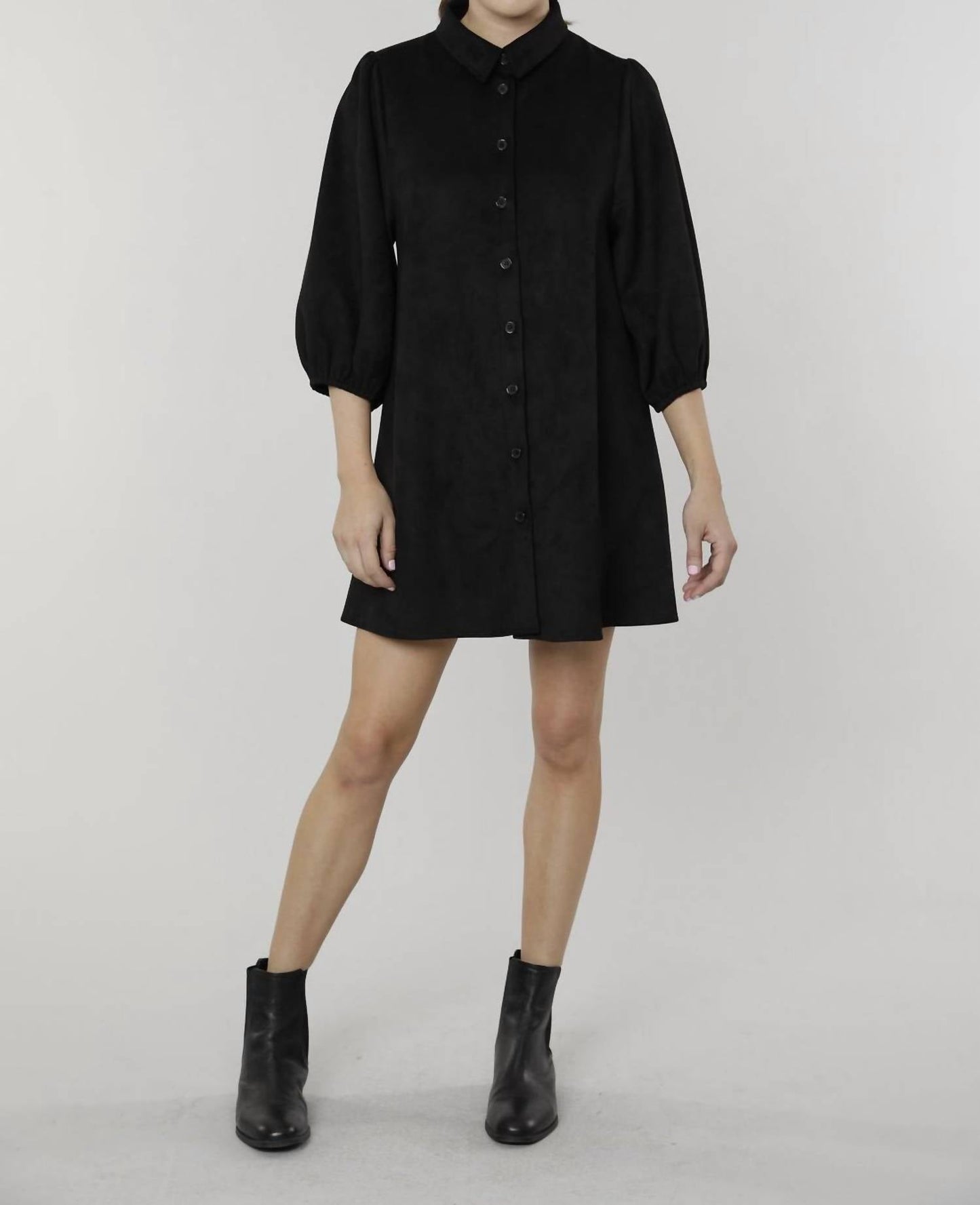 Dolce Cabo - Everywhere Leather Dress with Puff Sleeves