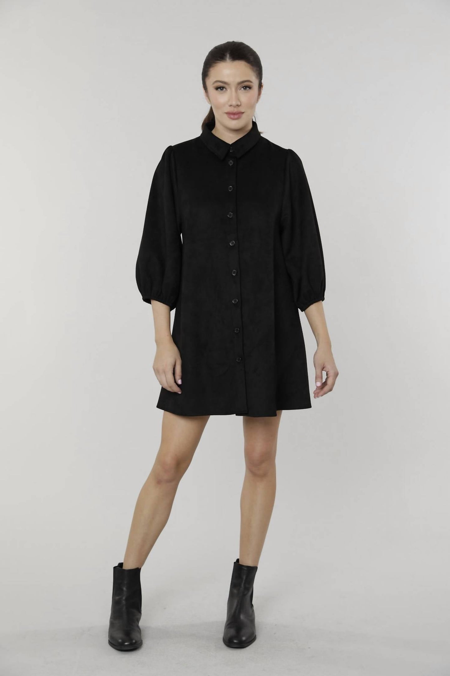 Dolce Cabo - Everywhere Leather Dress with Puff Sleeves