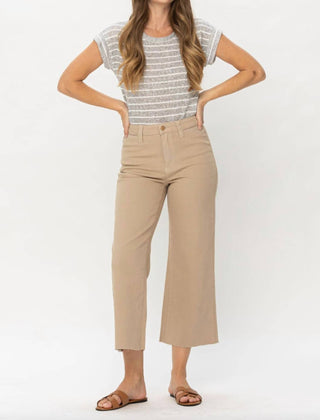 Judy Blue - Garment Dyed Wide Leg Crops