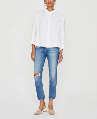 Ag Jeans - Mari Crop Mid-rise Slim Straight Jean