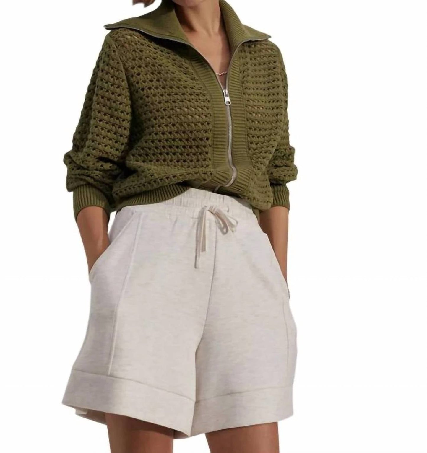 Varley - Eloise Full Zip Knit Sweater
