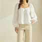 Abel Fragrance - Heart Neck Woven Top