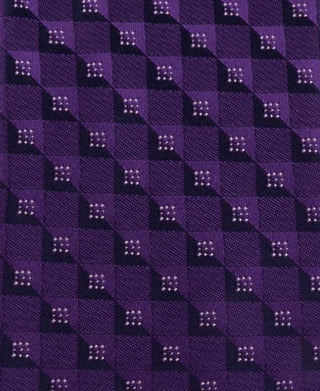 Kenneth Cole Reaction Men's Classic Geometric Tie Purple Size Regular