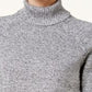 Karen Scott Women's Marled Cotton Turtleneck Sweater Gray Size Medium