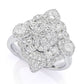 Gems of Distinction 14K White Gold 1.42ctw Diamond Cluster Ring
