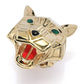 Graziella 23K Gold Plated Electroform Simulated Diamond Panther Ring