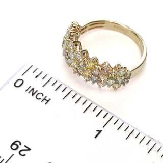 Gems of Distinction 14K Gold 1.85ctw Multi Color Diamond Ring