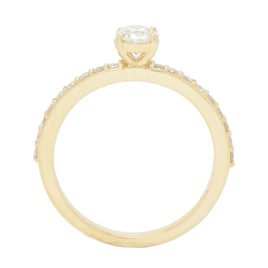 Gems of Distinction 14K Gold Polished 0.75ctw Diamond Solitaire Ring