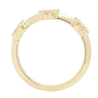 Gems of Distinction 14K Gold 0.27ctw Diamond Cluster Station Ring